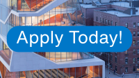 Apply Today text with a campus building graphic in the background.